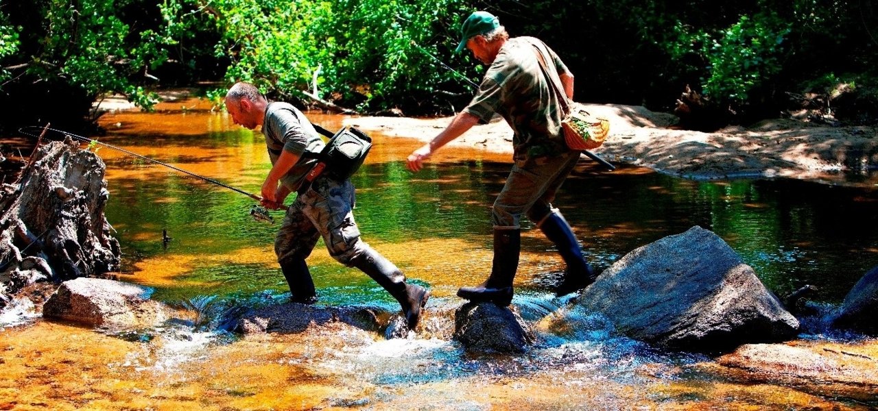 river fishing at Domaine de Murtoli